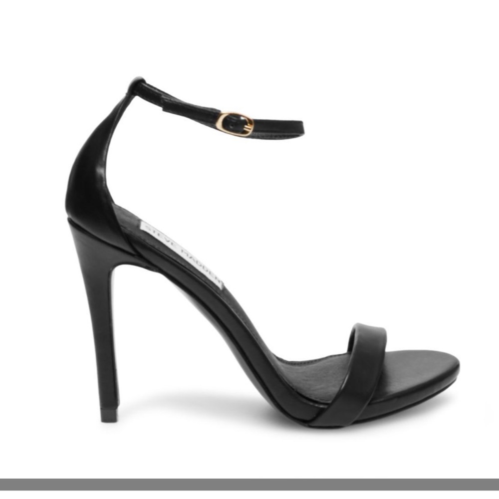 Steve Madden Stecy Black ankle strap heel sandal